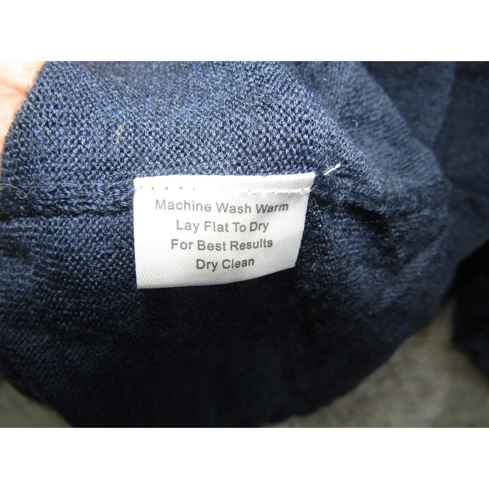 Linea Uomo Men's Blue 3XLT Quarter Zip Long Sleeve Sweater Fisherman Coastal
